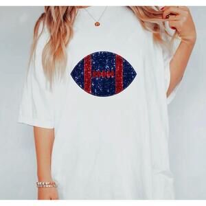 NEW GIA GIFTS BOUTIQUE game day t-shirt in blue red